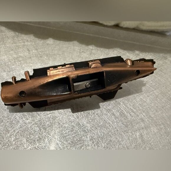Vintage Aircraft Carrier Ship Pencil Sharpener – Bronze Tone – New - Picture 10 of 17
